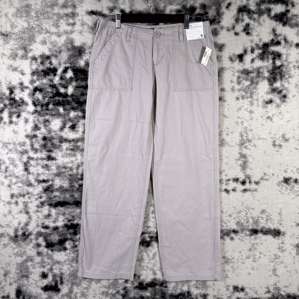 New Aeropostale Low Rise Straight Leg Pants Womens Size Small Beige Y2k Utility